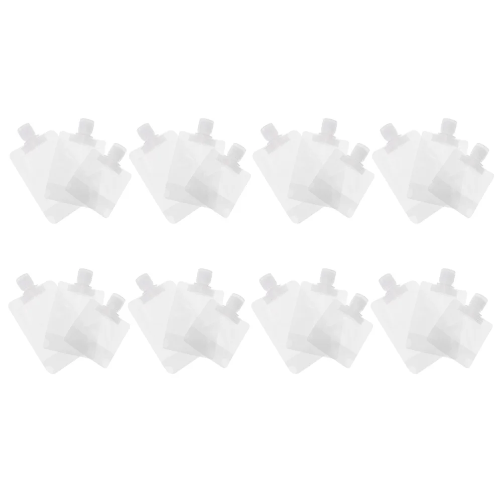 

24Pcs Practical Squeezable Bag Shampoo Lotion Holder Travel Bag White