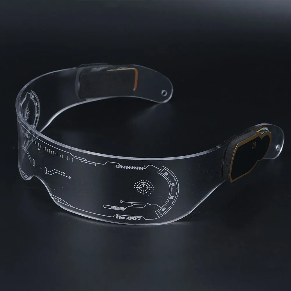 

LED Luminous Glass Wire Neon Party Luminous LED Glasses Light Up Glasses Rave Costume Party Decor Festival Supplies DJ SunGlass