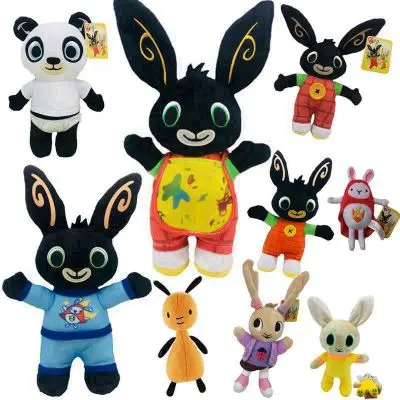 

Bing bunny Plush Toy Pendant Clip Keychain Bing Doll Hoppity Voosh Stuffed Animal Pando Rabbit Toy for Christmas Gifts