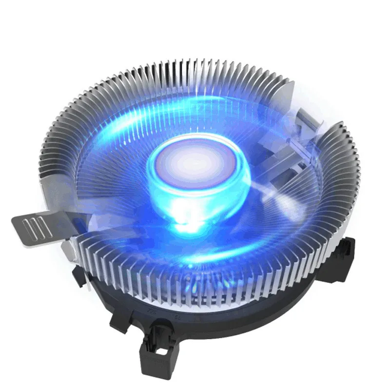 universal Desktop Computer PC blue LED Aluminum Heatsink CPU Cooler CPU Fan cooling for LGA 775 1150 1155 1156 AMD or 1366 2011