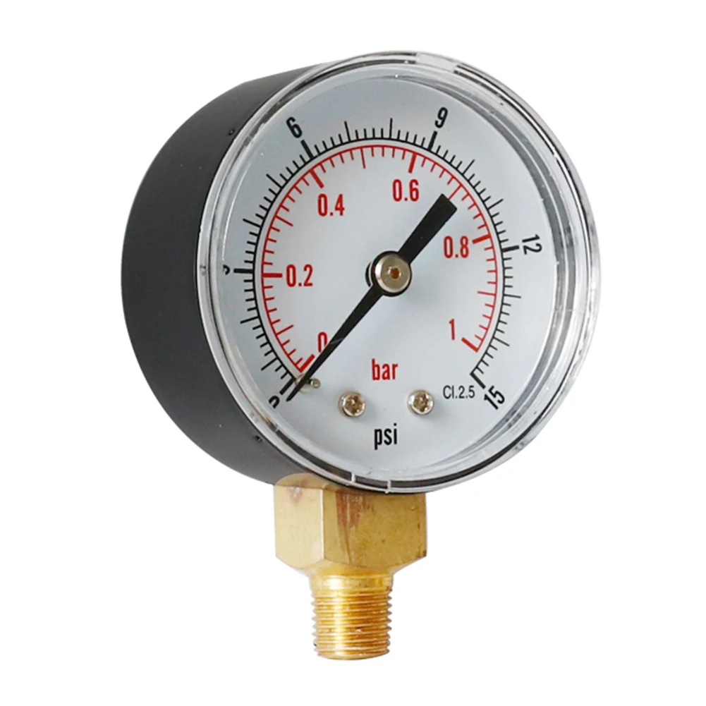 Манометр 1/8 BSP Thread 0-15PSI 0-1 Bar 0-60PSI 0-4 бар манометр двойные весы для контроля давления