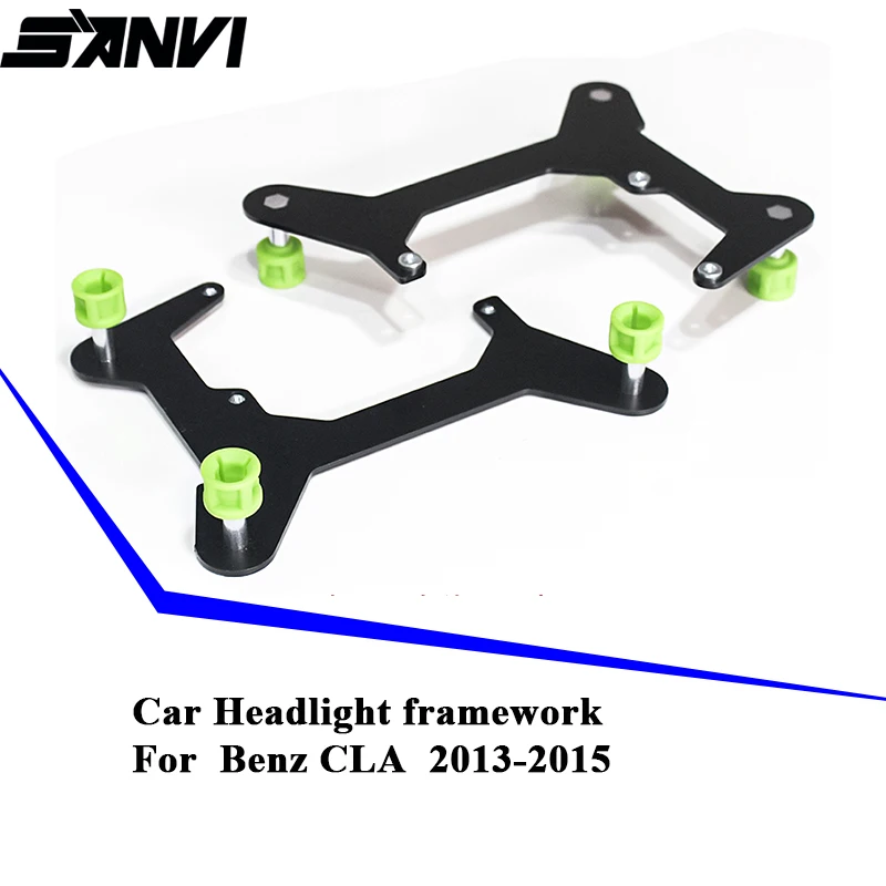 

SANVI 2pcs Auto Projector lens Headlight Adaptor Framework For Benz CLA 2013-2015 Car Light Upgrade DIY Accesseries