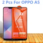 Изогнутое закаленное стекло 21D для OPPO A5 полное покрытие 11H, Защитная пленка для экрана Oppo a5, 2 шт.
