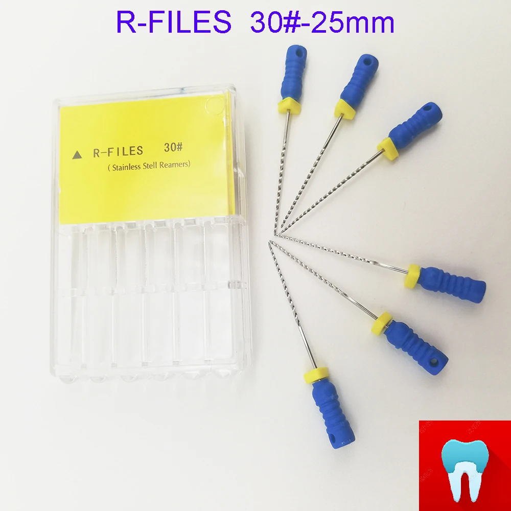 6 шт. 30 #25 мм стоматологические файлы корневой канал материалы Стоматологические