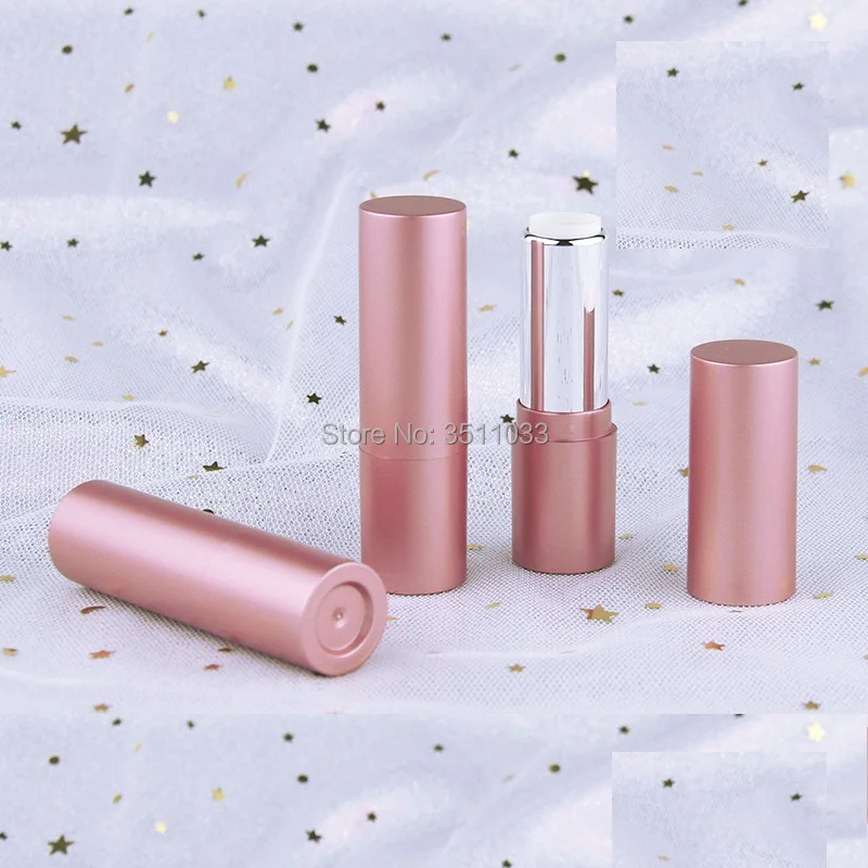 Пустой контейнер для бальзама губ 12 1 мм матовая розовая Золотая помада тюбик