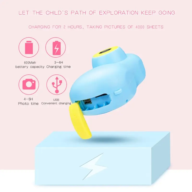 

Mini Portable Plastic Camera Cute Sports Digital Camera for Kids Children Educational Toys Photography Gift G2AC