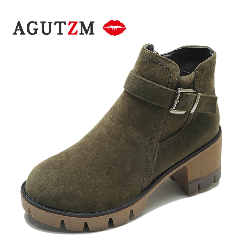 2019 женские Ботинки Martin из замши кожаные туфли оксфорды на высоком каблуке