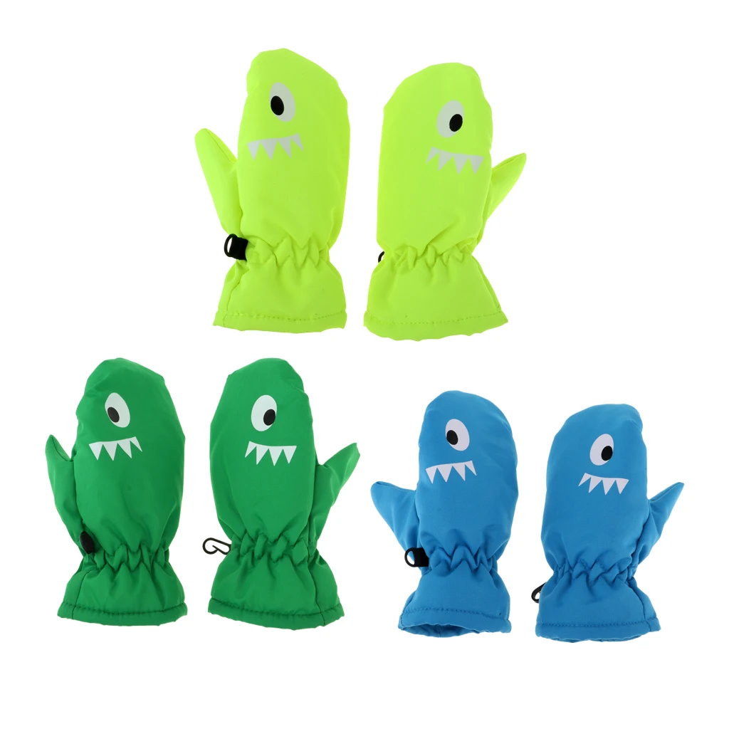 Детские варежки водонепроницаемые противоскользящие зимние лыжные перчатки