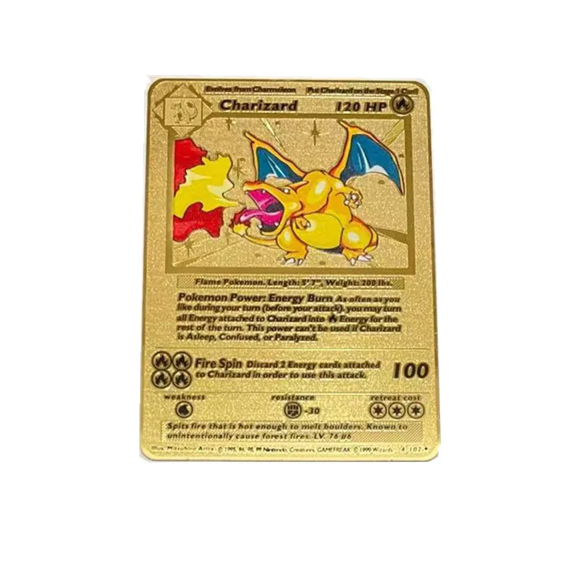 Juego de cartas de Pok&eacute;mon, set de 10 unids/set, versi&oacute;n en ingl&eacute;s, Pikachu, Charizard, VMAX, juego de cartas de oro, Anime, carta de batalla, Colecci&oacute;n comercial, modelo de juguete-2