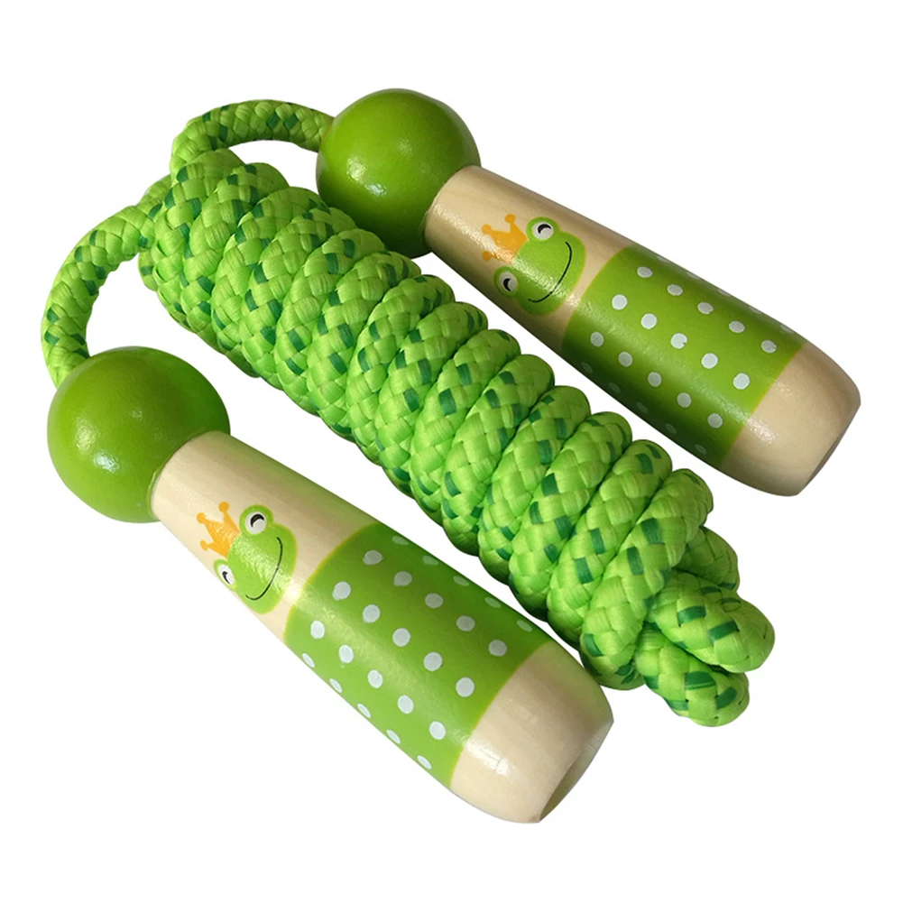 Детская скакалка с мультяшной деревянной ручкой кабель для пропуска провод