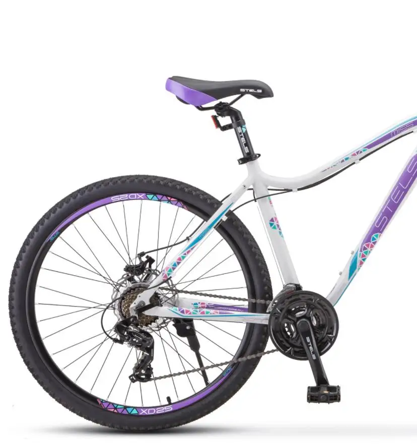 Велосипед женский горный Stels Miss-7500 MD V010 белый 21 скорость колеса 27,5 велосипед велосипед женский.