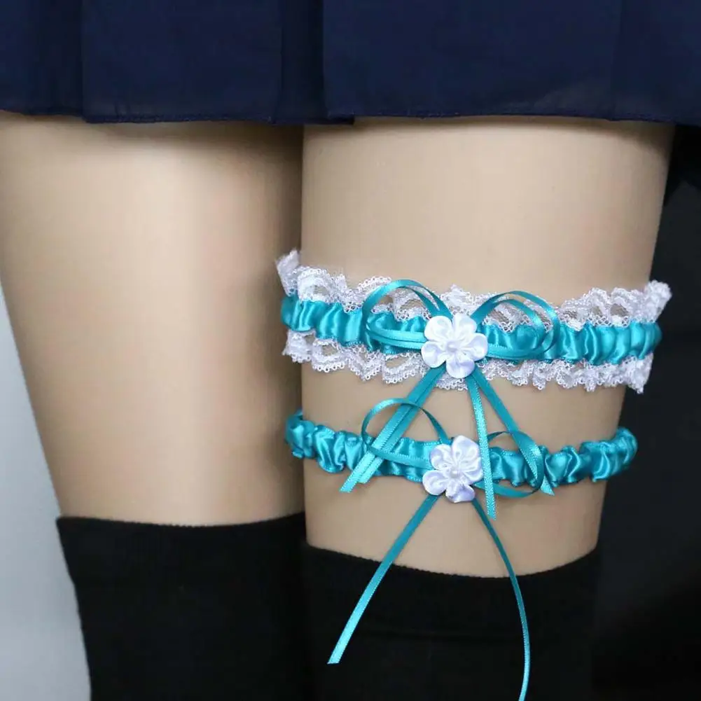 Подвязка Женская кружевная с бантом 2 шт./набор | одежда