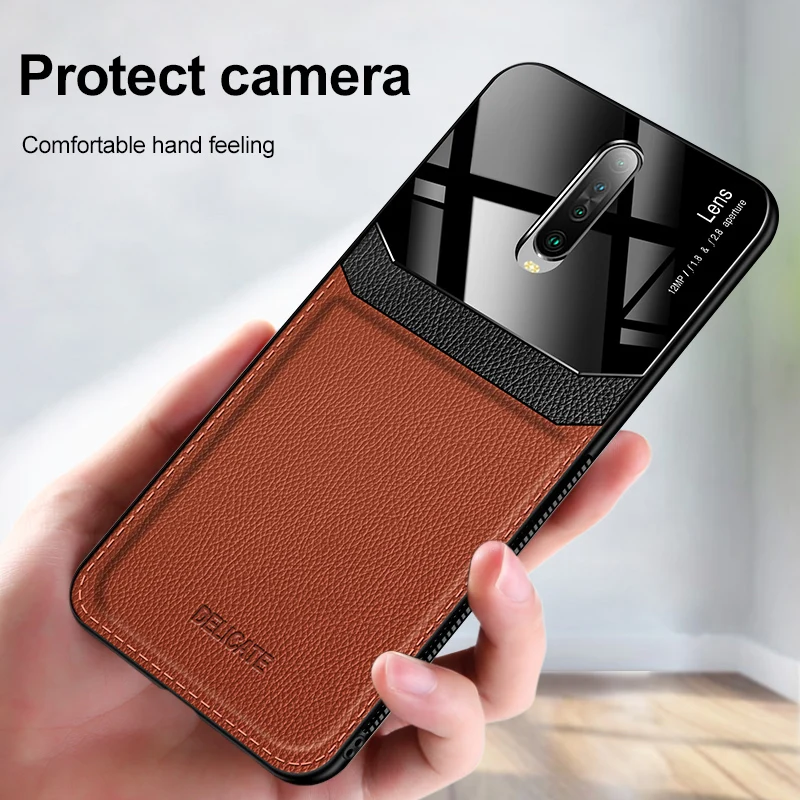 

Shockproof Case for Xiaomi Mi 9T CC9 Note 10 Pro 9 8 Lite Leather Mirror Glass Cover for Redmi 7 8A K20 Pro K30 Note 8 7 8T Case