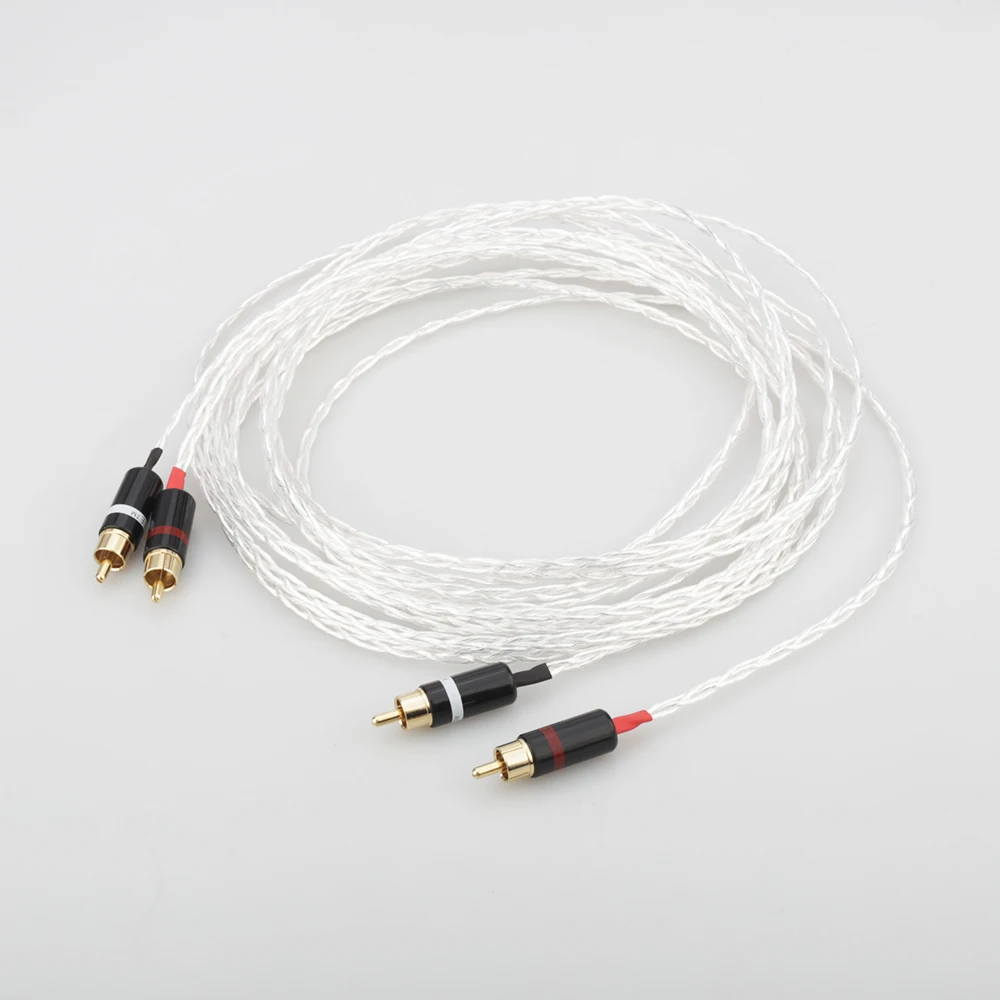 Audiocrast 3AG occ медный посеребренный аудио кабель для подключения RCA сигнальный