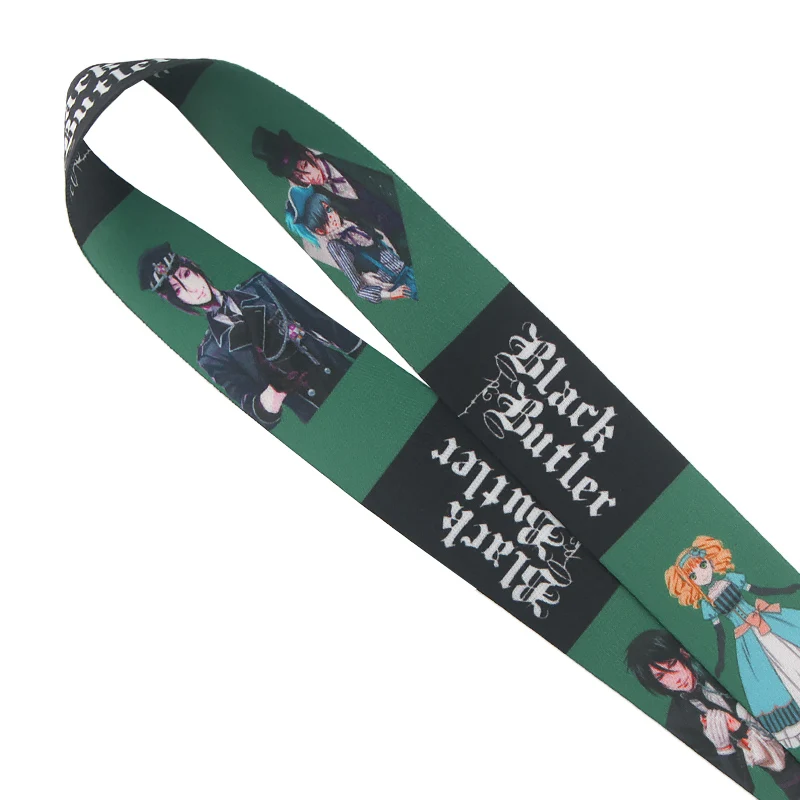 

O437 Anime Black Butler Lanyards ID Badge Holder ID Card Pass Mobile Phone Straps Badge Rope Chain Necklace