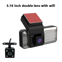 3 16inch wifi full hd 1080p camera dash cam night vision g sensor auto car video dashcam recorder front and rear double record