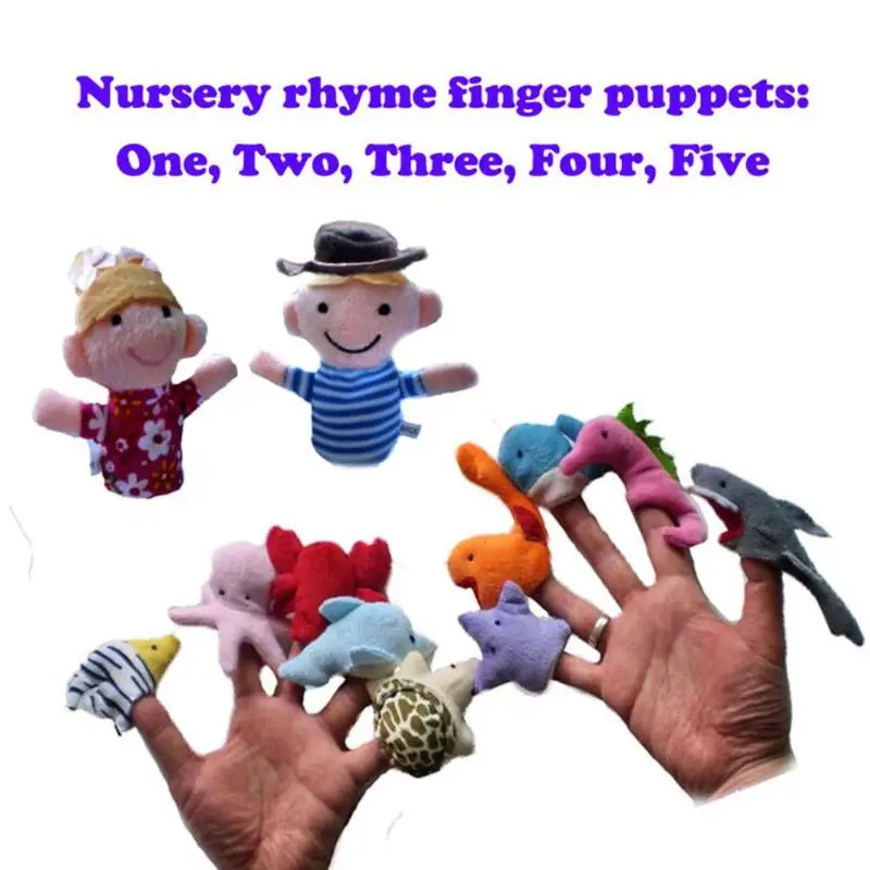 

Family Finger Puppets Set Mini Plush Baby Toy Boys Girls Finger Puppets Educational Story Hand Puppet Cloth Doll Toys