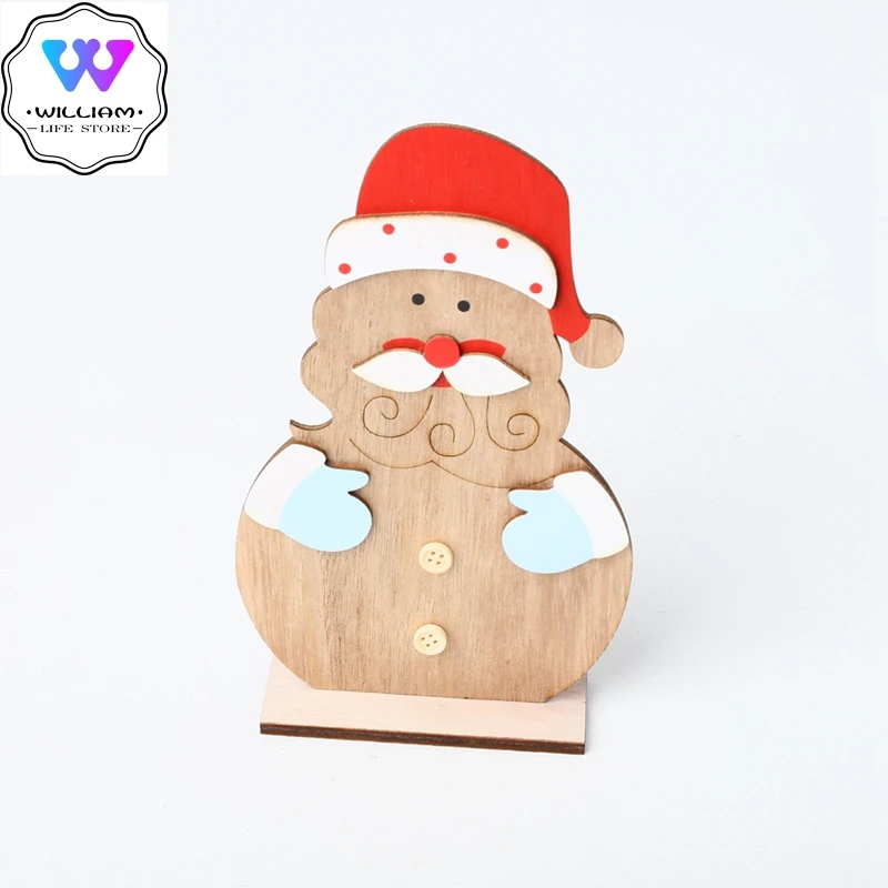 2020 1 Набор деревянные настольные Санта Клаус рождественские центральные мини