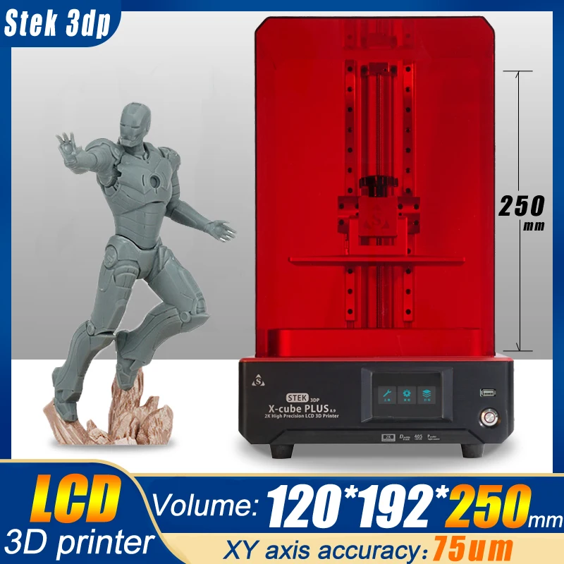Новинка x cube V3/V4 светильник STEK3DP отверждающий УФ полимер SLA /LCD/DLP 3D принтер 2k с