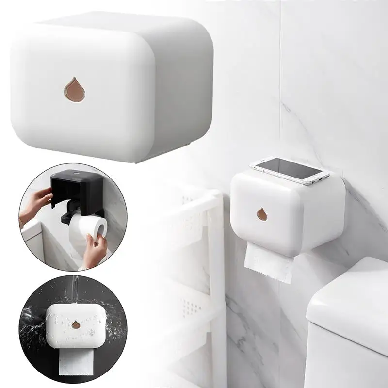 

Toilet Paper Holder Rack Waterproof Toilet Tissue Box Shelf Roll Paper Storage Box Toilet Paper Stand Bathroom Accessories