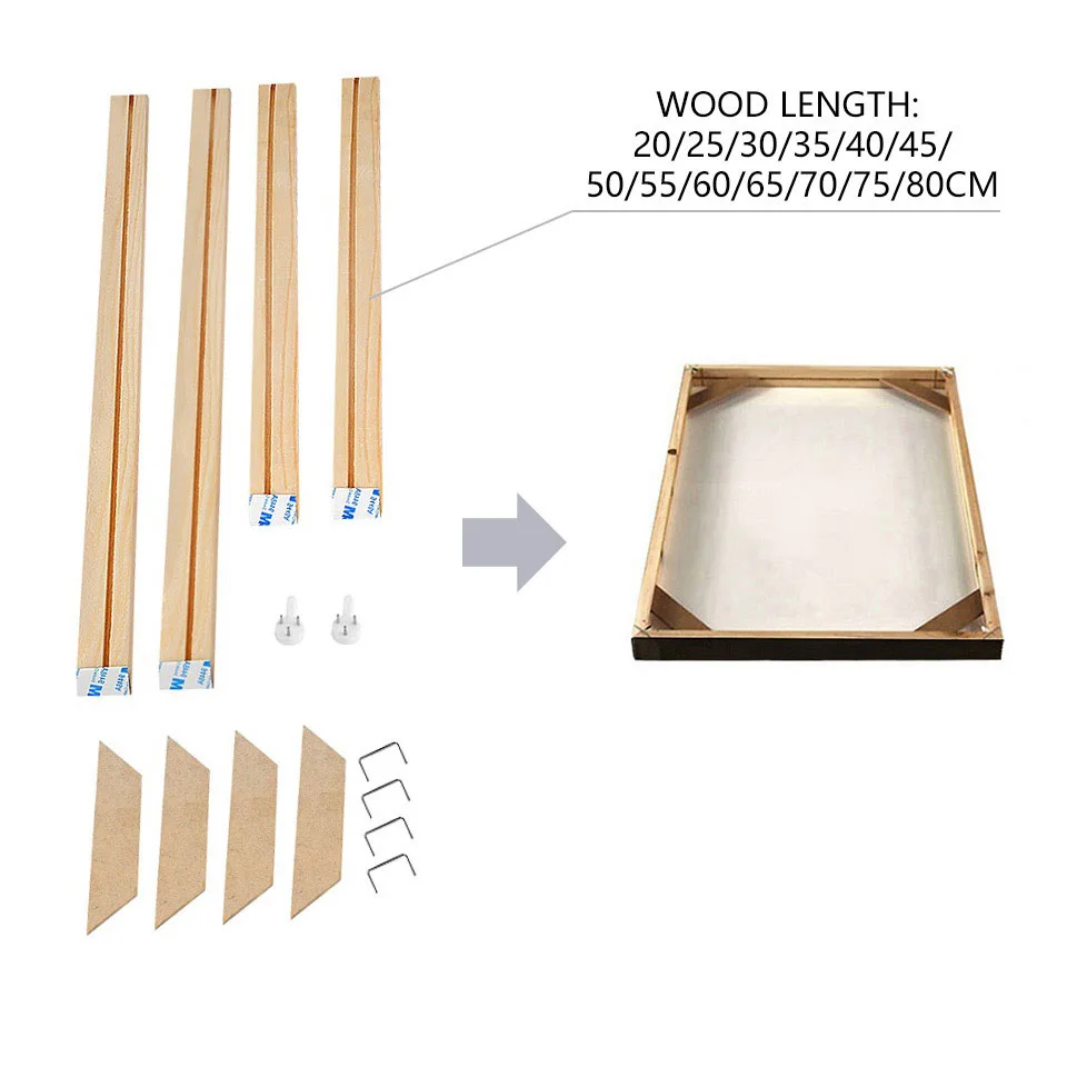 Wood Photo Frames For Pictures Wall Hanging DIY Natural Wooden Frame Canvas Painting Poster Foto Moldura Cadre | Дом и сад