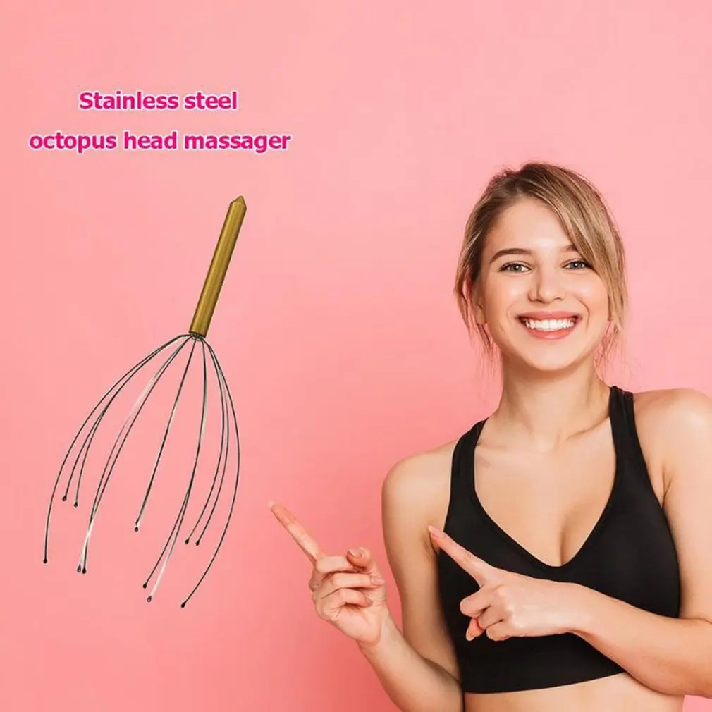 

Stainless Steel Octopus Head Massager Massage Instrument Head Scratchy Scratching Head Scalp Massager