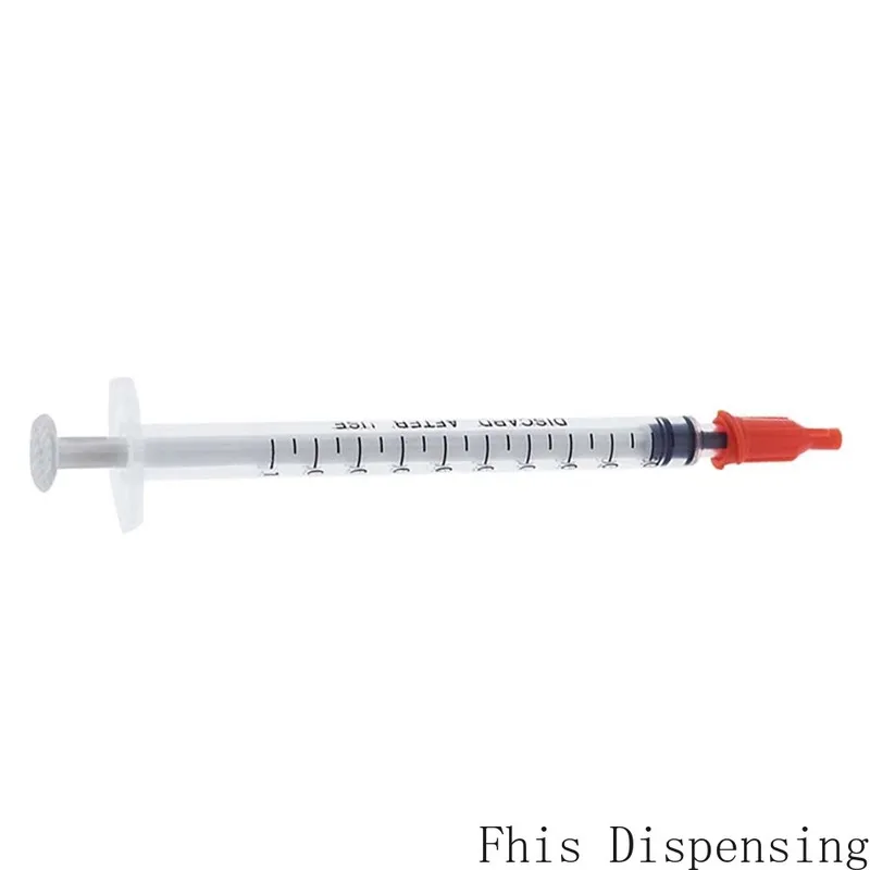 Новый пластиковый с наконечником оранжевая крышка раздаточные шприцы 1cc 1 мл