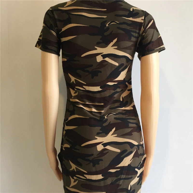 Женское модное камуфляжное облегающее платье индивидуальный ночной магазин с