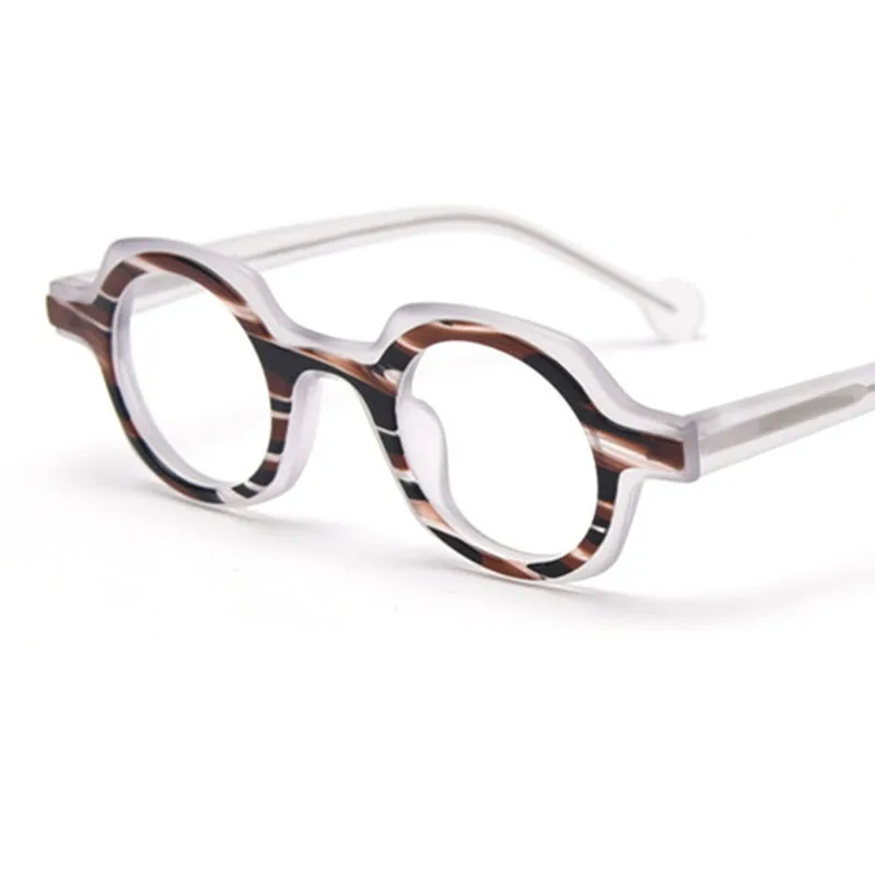 

Fasion Acetate Flat Lens Glasses Women's and Men's Spectacle Frame