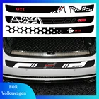 Наклейки на порог заднего бампера, аксессуары для Volkswagen SPRT Tiguan Touran Passat Touareg