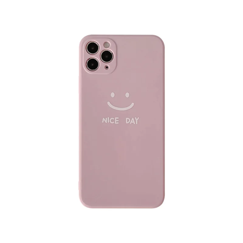 

Pure color smiley frosted silicone phone case for iPhone11 12Pro Max mini X XR XS XSMax 8 7PluS anti-drop protective back cover