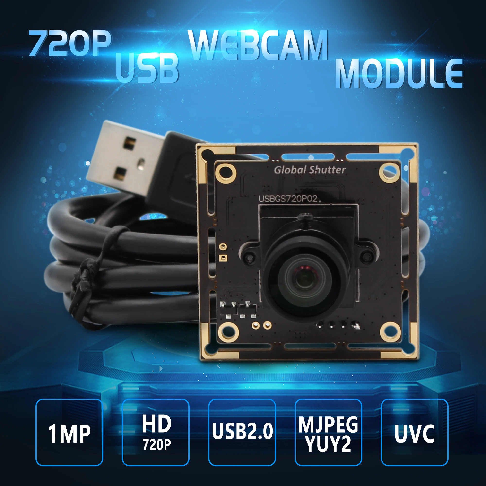 Глобальный USB веб-камера с затвором высокая скорость 60fps 720P UVC Plug Play драйвер модуль