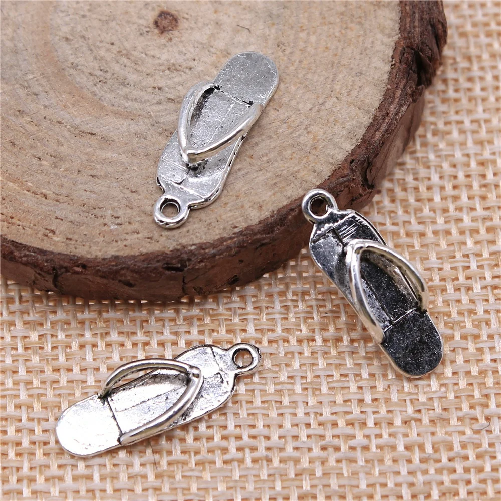 

Бесплатная доставка, 92 шт., 21x7 мм, античные серебряные шлепанцы, подвески «сделай сам», Ретро ювелирные изделия, подходят для сережек, брелоков, карт для волос, подвеска, аксессуары