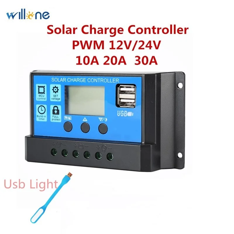 Автоматический контроллер заряда солнечной батареи Willone 24 в 12 В 30 А 20 10 |