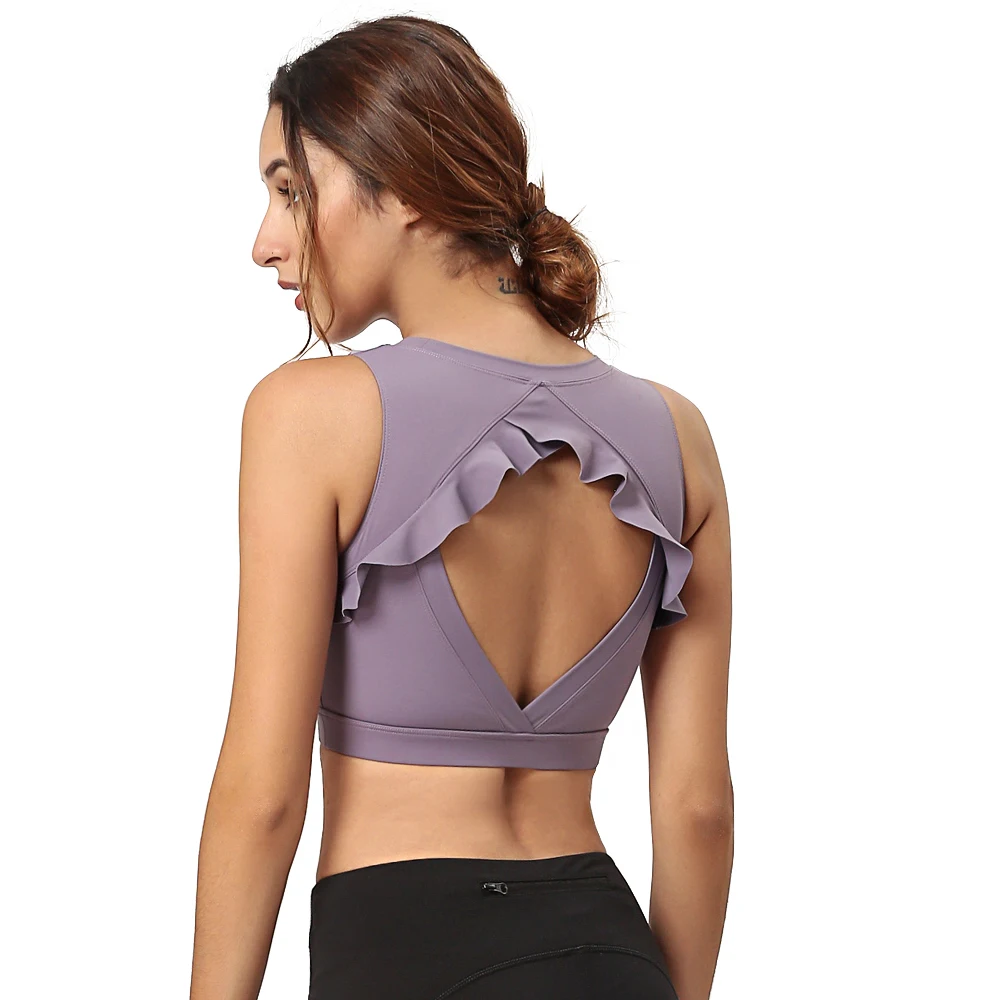 

LUKITAS Fitness Yoga Bra Sport Bra Push Up Shockproof Nylon Gym Femme Sport Running Woman Active Wear Workout Yoga Bra Top XL