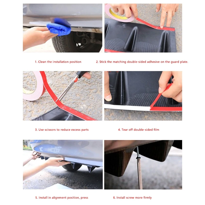 

Hot 58.4x15.2Cm Style Universal Rear Bumper Lip Diffuser 5 Fin Gloss Black Abs Car Diffuser Fin Shark Style