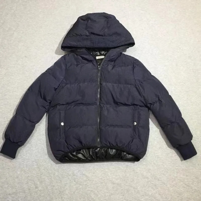 Женский пуховик с капюшоном однотонная модная простая теплая Женская куртка на