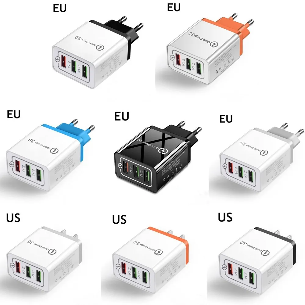 Быстрое зарядное устройство USB зарядное устройство для телефона Быстрая зарядка QC3.0 5 В/3A EU/US/Plug настенное зарядное устройство для samsung Xiaomi huawei iphone зарядное устройство