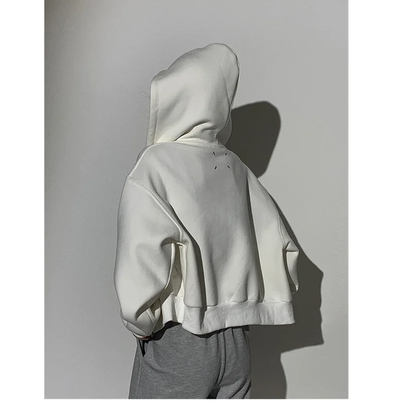 

Hoodies 2021 Autumn Casual Women Sweatshirt Coat Zip Up Outerwears Hooded Jacket Winter Pockets Outwear Match Everything Tops