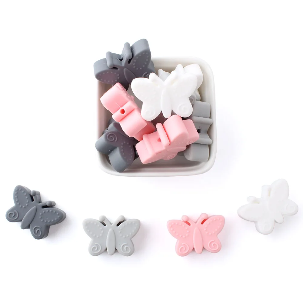 Keep & расти 50 шт в наборе бабочка Силиконовые Прорезыватели для зубов продуктов