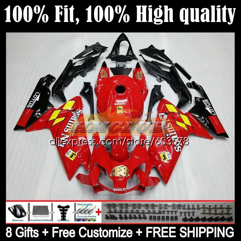 

Injection For Aprilia RS-125 RS 125 RS4 54CL.23 RSV125 2006 2007 2008 2009 2010 2011 RS125 06 07 08 09 11 Fairings Glossy red