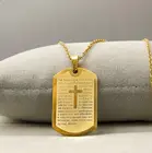 Простая атмосфера Нержавеющаясталь надписи кулон Цепочки и ожерелья для Для мужчин