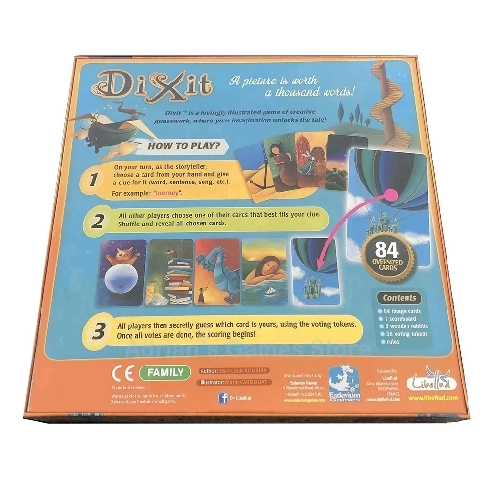 New Dixit Board Game Family Entertaining Cards 3-6 Players English Edition Adults Children Party Expand Full Pack Gift | Спорт и