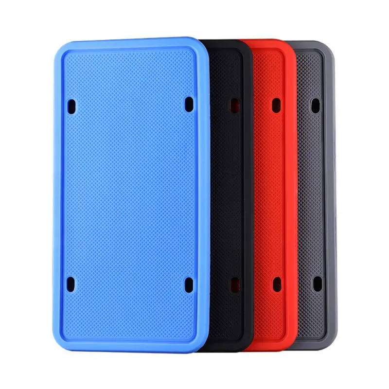 

Rust Rattle-proof Silicone License Plate Frame Car Modification Weatherproof with Screw High-grade Sturdy Durable Auto Supplies