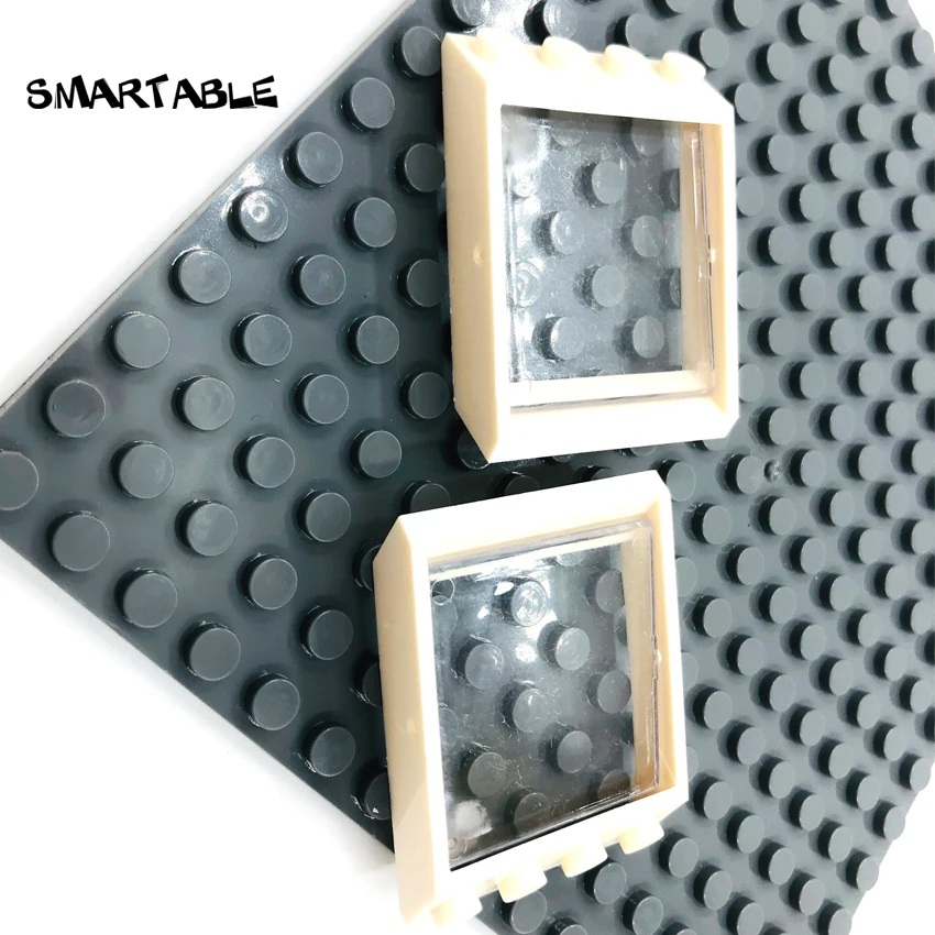 Smartable оконная рама со стеклянным люком для крыши строительные блоки DIY игрушки