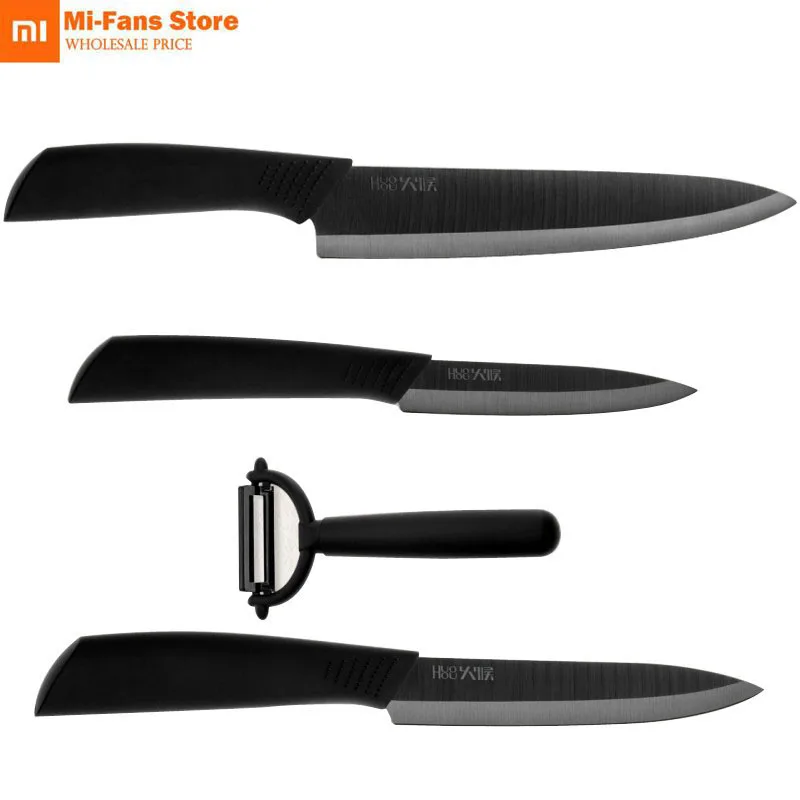 Nano Керамический нож Xiaomi Mijia оригинальный HuoHou кухонный набор 4 шт. нано