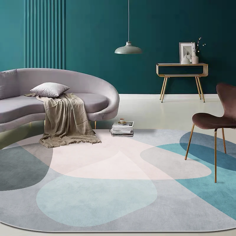 

Oval Rugs Nordic Oval Carpets Living Room Modern Bedroom Rug Warm Floor Mat Anti-slip Home Area Rug Carpet Kid