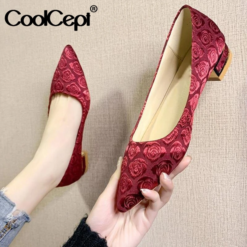 CoolCept/Женская обувь на плоской подошве Вечерние туфли в национальном стиле с