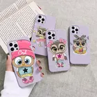 Чехол для телефона iPhone 11 12 13 mini Pro Max 7 8 6 s Plus SE 2, чехол для iphone13 X XR XS max, мультяшный подарок для девочки, милая сова, мягкая сумка