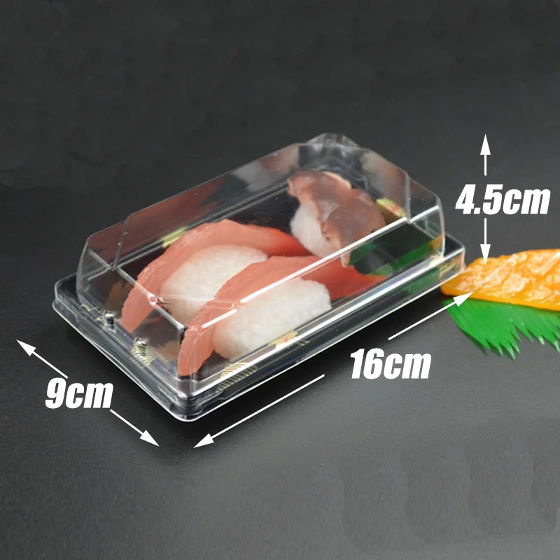 50 шт. одноразовых коробок для суши покрытых золотым листом содержат